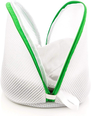GaxQuly 1 L White, Green Laundry Basket(Polyester)
