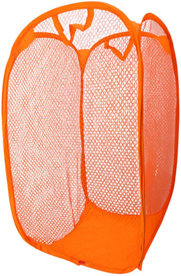 Kitchwish 45 L Orange Laundry Basket(Nylon)