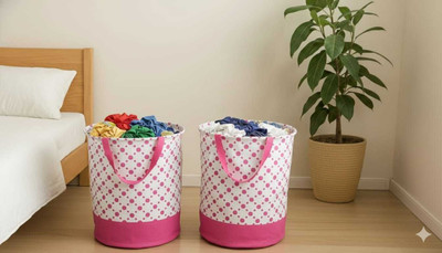 TheTrendyTailor 45 L Peach Laundry Bag(Non Woven)