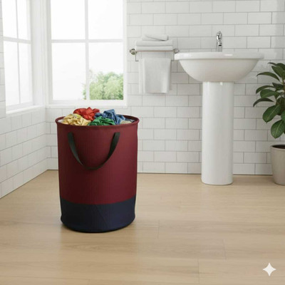 TheTrendyTailor 45 L Maroon Laundry Bag(Jute)