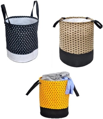 45 L Black, Yellow, Beige Laundry Bag(Non-Woven)