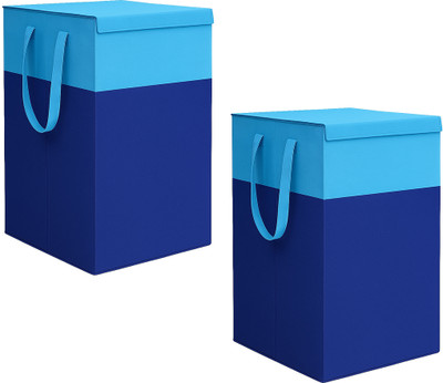 THAILIWALE 70 L Dark Blue, Light Blue Laundry Bag(Non-Woven)