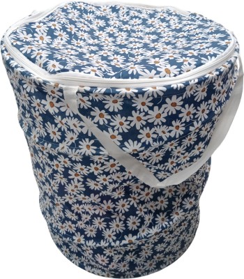 KiaraHome 50 L Blue, Multicolor Laundry Basket(Polyester)