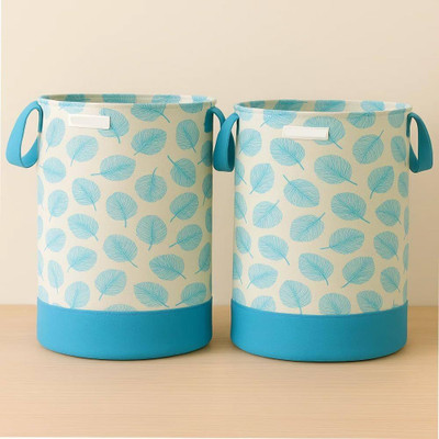 TheTrendyTailor 30 L Blue, White Laundry Bag(Cotton)
