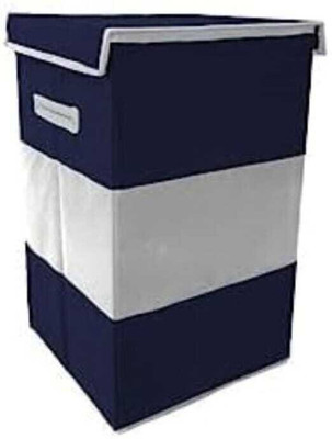 Ryboa Haima 70 L Dark Blue, Grey Laundry Basket(Non-Woven)