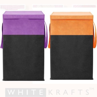 Waji Va 75 L Purple, Orange Laundry Basket(Non Woven)