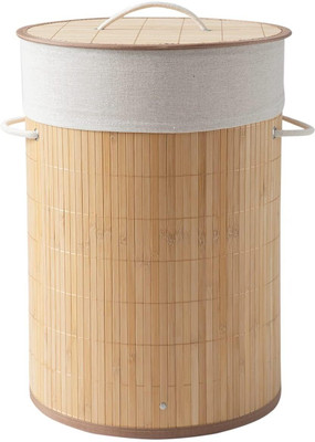 HOKiPO 57 L Brown Laundry Basket(Bamboo)