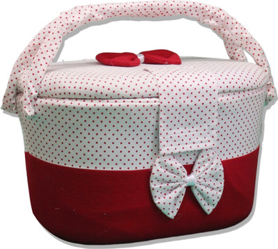 S3 Stay Blessed 4 L White, Red Laundry Basket(Plastic)