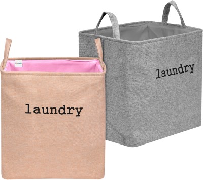 HOMESTIC 40 L Multicolor Laundry Basket(Jute)