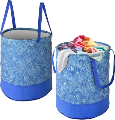 KUBER INDUSTRIES 45 L Blue Laundry Basket(Non Woven)