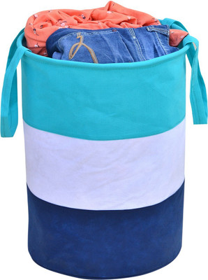 Flipkart SmartBuy 45 L Green, White, Blue Laundry Bag(Non-Woven)