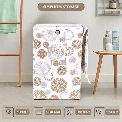 HOMESTIC by Kuber Industries 75 L White Laundry Basket(Cotton)