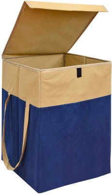 whitekrafts 68 L Beige, Blue Laundry Basket(Non Woven)