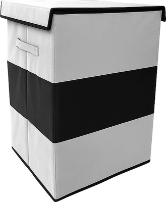 THAILIWALE 75 L Grey, Black Laundry Basket(Non-Woven)