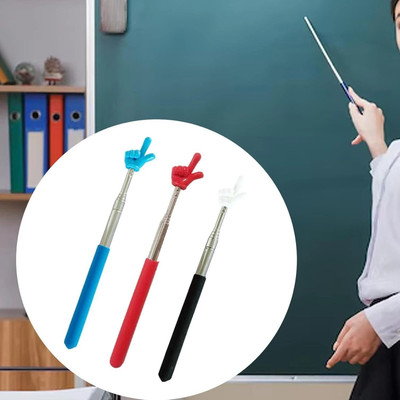 SHRIYARTH SALES Hand Shape Telescopic Pointer Stick for Teaching & Presentation (Set of 2) Lead Pointer(For Lead Size 0 mm)