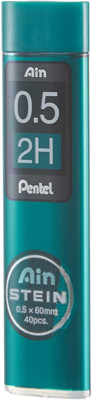 PENTEL Mechanical Pencil Lead, Ain Stein, 0.5Mm, 2H (C275-2H), Green Lead Pointer(For Lead Size 0.5 mm)
