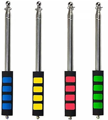 Levin Teacher Pointer Stick Retractable, Classroom Teaching(multicolor)pack of 4 Lead Pointer(For Lead Size 100 cm)
