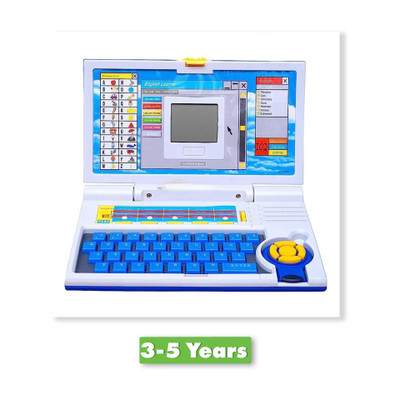 J K INTERNATIONAL Educational Laptop Computer Toy with Mouse for Kids Above 3 Years(Blue)