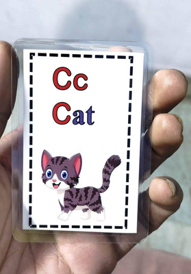 vinayak computers English Alphabets Laminated Flash Cards 26 Cards(Multicolor)