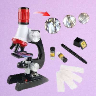 Glenston science microscope with Slides Educational Beginner Kit for boys & girls(Multicolor)