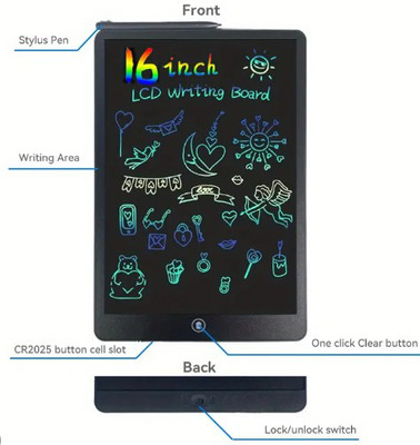 Prekrasna 16 INCH LCD WRITING PAD(Multicolor)