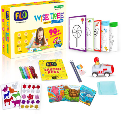 Flo Toys Wisetree Level 2 Preschool Learning 93+ Activity Kit for Toddlers Age 5+(Multicolor)