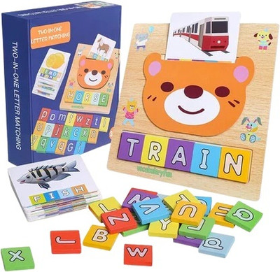 Little Mind 2 in 1 Matching Alphabet Puzzles Games Toys Puzzle Brain, Educational Toys(Multicolor)
