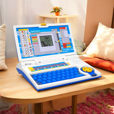 Kid Kraze Educational English Learner Laptop with Mouse for Kids 20 Activity Games Toy_412(Multicolor)