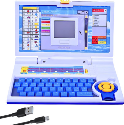 Divyan Mart English Learner Educational Laptop Toy with 20 Learning & Playing Activities(Blue, White)