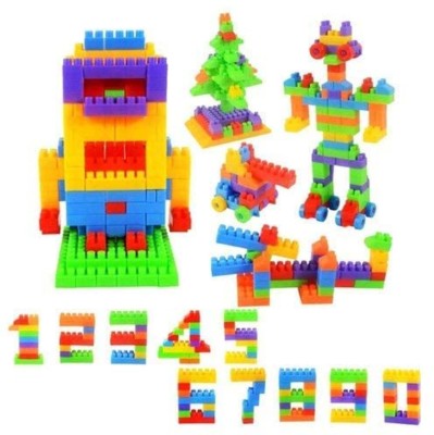 RAINBOW RIDERS Building Blocks Game Set for 3+ Years Old Kids Boys & Girls,82+ Piece(Multicolor)
