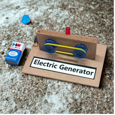 ERHIndia STEM Educational Kit DIY Working Model DC Generator Science Experiment(Multicolor)