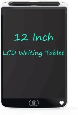 QUIT-X Big Size 12 Inch Writing Pad for Kids, Reusable and Erasable LCD Writing Tablet(White)