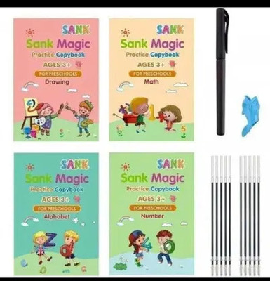 Dimesta Magic Reused Practice Copybook For Kids(Multicolor)