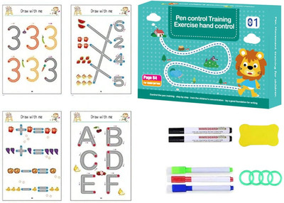 ExeQianming Early Learning Handwriting Practice Book for Kids Pen Control & Tracing Workbook(Multicolor)