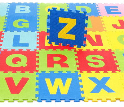 KOBBET 36-Pcs Puzzle Foam Mat for Kids, Interlocking Learning Alphabet & Number Mat toy(1 Pieces)