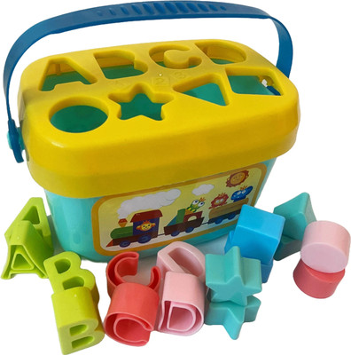 Hululu Babys First Blocks Shape Sorting & Stacking Toy for Toddlers 1-3(Multicolor)