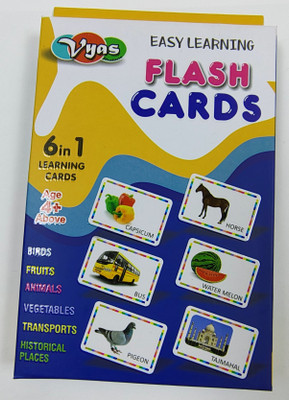 Meesaj 6-in-1 Educational Flash Cards – Learn Animals, Birds, Fruits, Places & More(Multicolor)