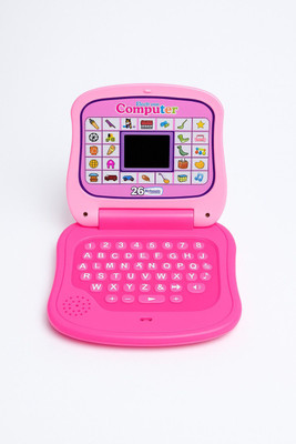 Siliguri Toy Zone Alphabet Explorer Laptop for Kids | 26 Words Learning Computer with Fun Sounds(Pink)