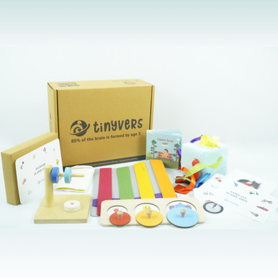 Tinyvers Wooden STEAM Learning Activity kit 6 Box Sensory Learning & Development(1 Yr+)(Multicolor)