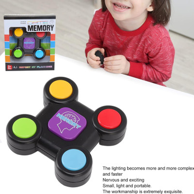 Zuuluzrs Light-Up Memory Game with Sounds 4 Sequence Handheld Classic Brain Toy(Multicolor)