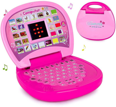 Happy bive Battery Operated Educational Learning Laptop Toy with LED Display and Music 03(Multicolor)