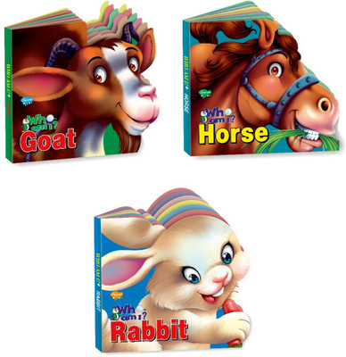 GO WOO Goat, Horse, Rabbit | Set Of 3 Story Books(Beige)
