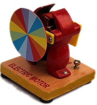 RLK Enterprises Electric Motor Demonstration Model with Newton Color Disc for Science Learning(Multicolor)