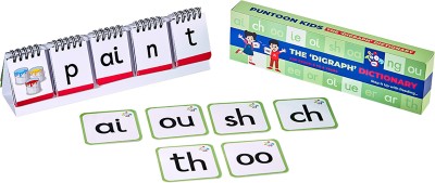 PunToon Kids Learning CVC Vocabulary Sight Words Game Digraph Dictionary For Kids(Green)