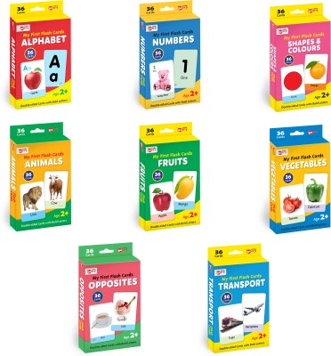 Little Berry First Flash Cards (Set of 8): Easy & Fun Way of Learning 3-6yr Kids - 288 Cards(Multicolor)