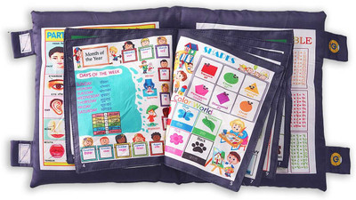 Shyam Techno Learning Cushion Pillow Cum Book with English Alphabets, Animals Names, Numbers(Multicolor)