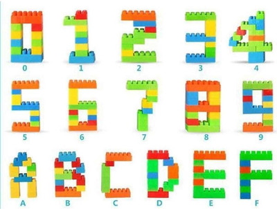 RIGHT SEARCH 260 Pcs Toy Building Bricks Educational Game Blocks Kit, Learn Numbers, Letters(Multicolor)