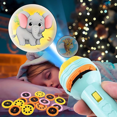 KAVANA 3 Slides 24 Pattern Projector Flashlight Mini Torch, Kids Projection Torch Toys(Multicolor)