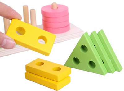 LEVIATHAN Five Column Blocks Educational & Learning Toys(Multicolor)