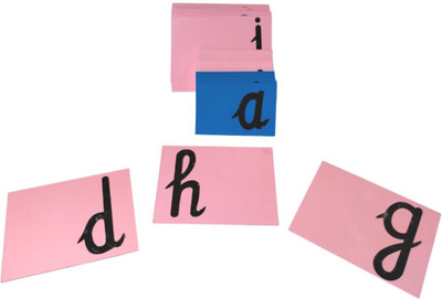 BRILLA Montessori Sandpaper Letter-Cursive Set(Multicolor)